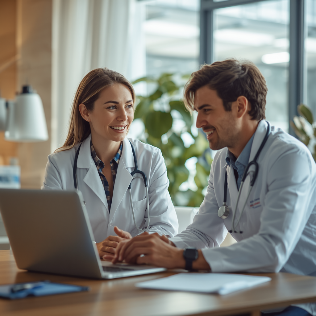 Profesionales de la salud evaluando la incorporacion de la tecnologia TECAR de Capenergy para el tratamiento de la vejiga hiperactiva en su practica clinica